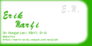 erik marfi business card